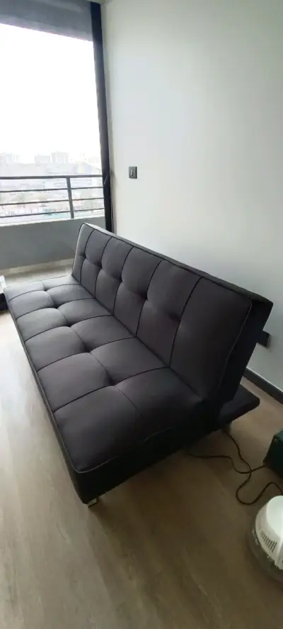 Sofá cama negro moderno - miniatura 1