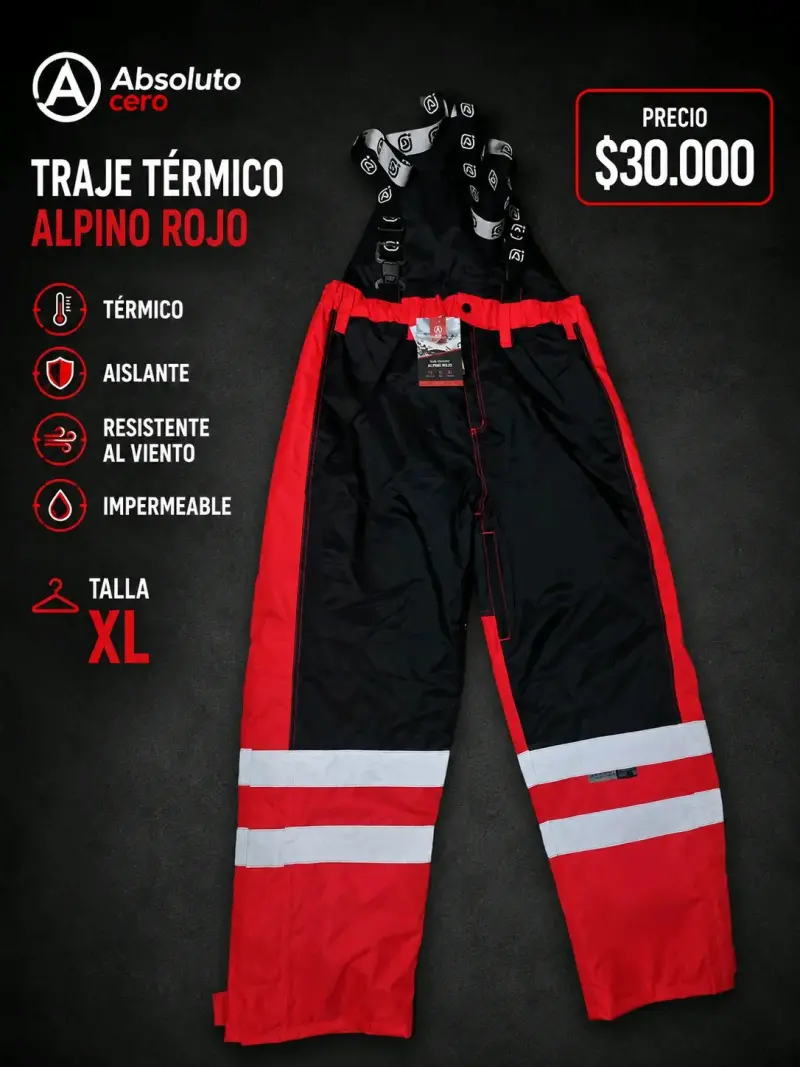 Traje térmico alpino rojo
