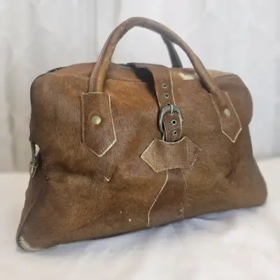 Bolso  cuero vintage marrón - miniatura 1