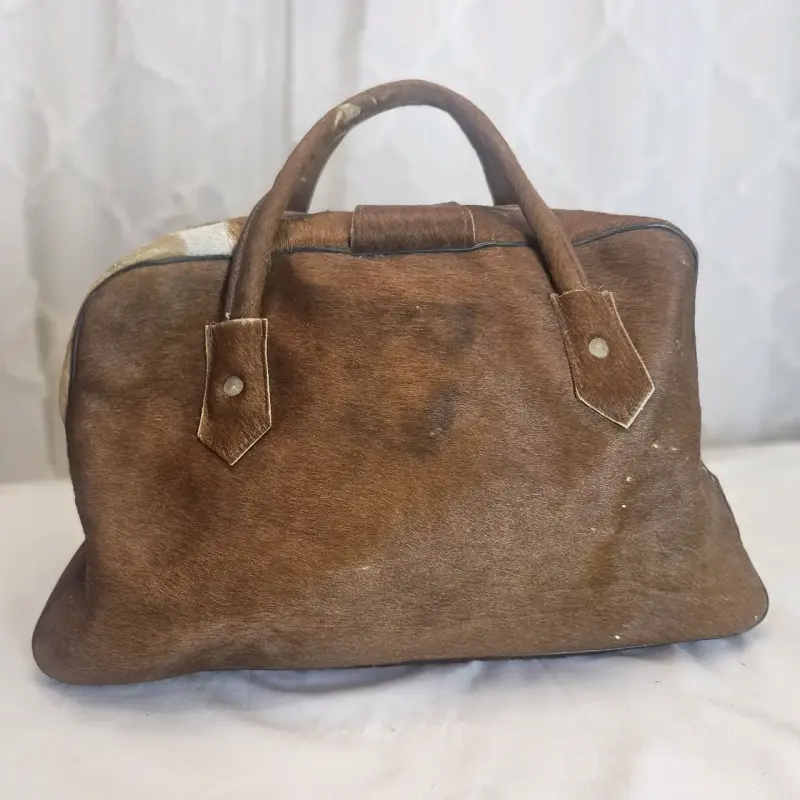 Bolso cuero vintage marrón - 5