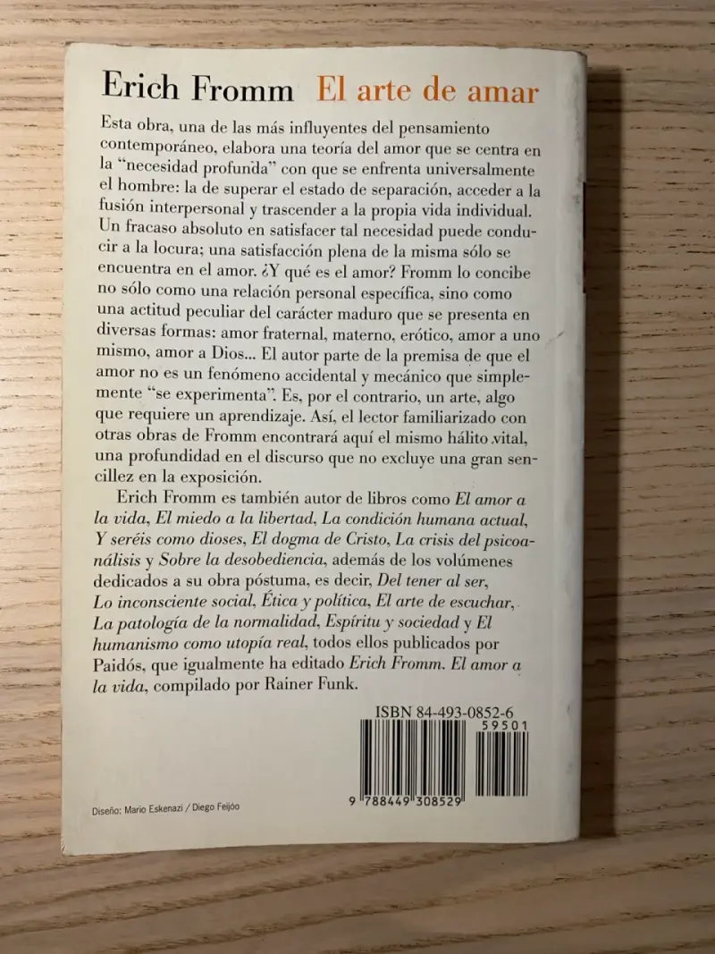 Libro El arte de amar - Erich Fromm - 2