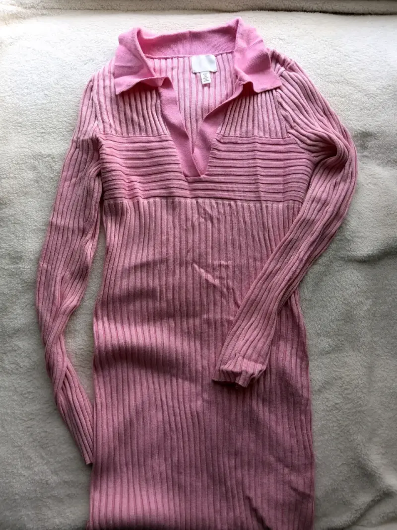 Vestido tejido rosa