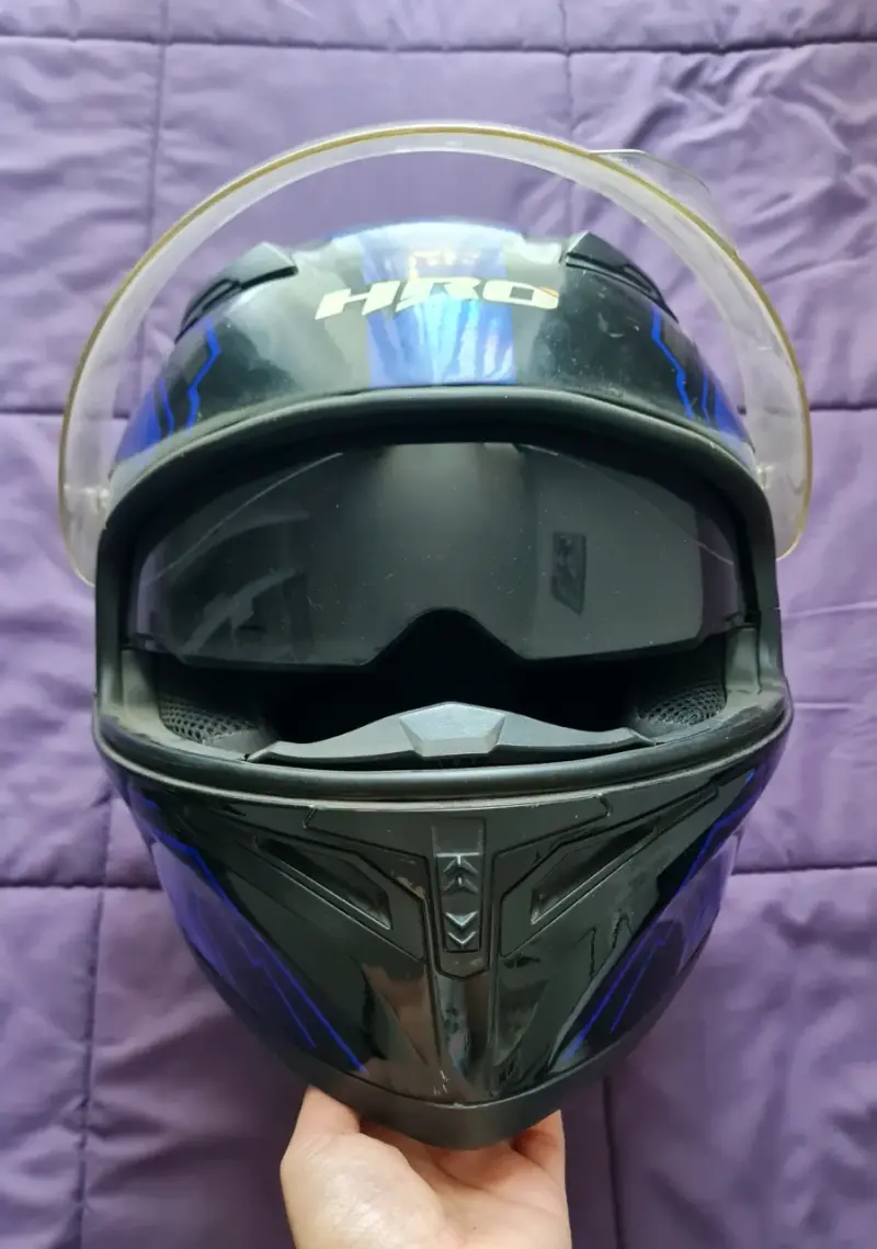 Casco de moto HRO azul - 2