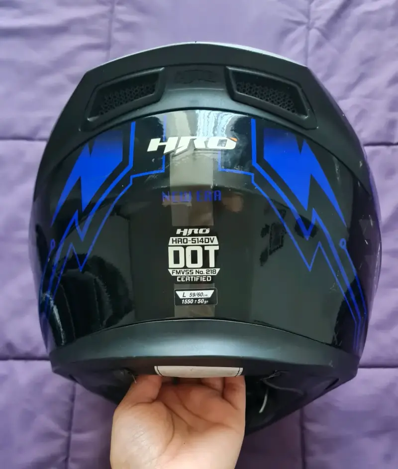 Casco de moto HRO azul - 4
