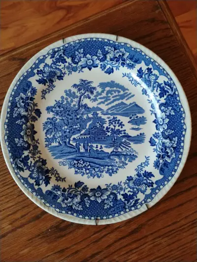 Plato decorativo azul vintage. Pieza de colección - miniatura 1