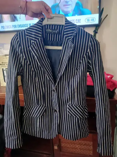 Blazer a rayas azul y blanco - miniatura 1