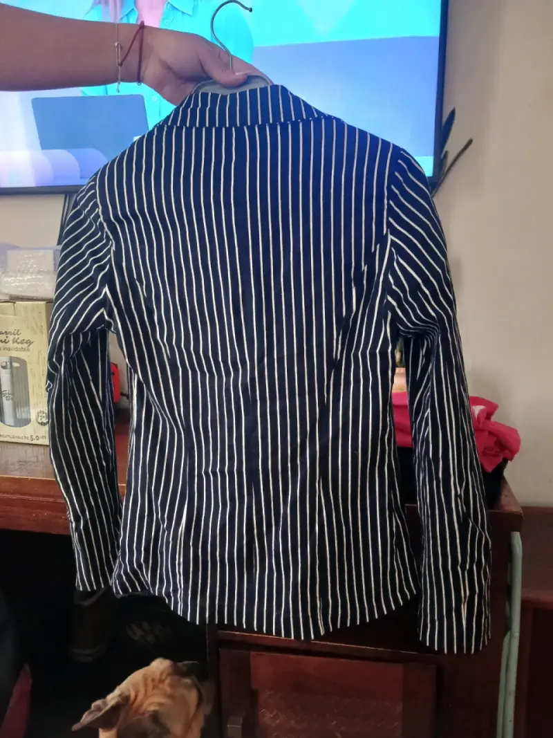 Blazer a rayas azul y blanco - 2
