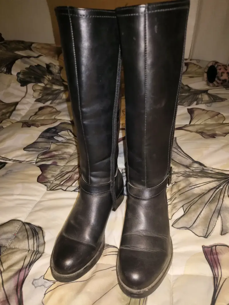 Botas altas negras de cuero - 4