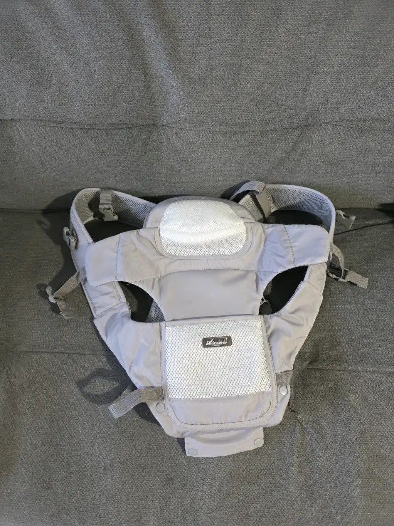 Mochila porta bebé gris - 2