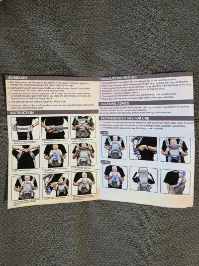 Mochila porta bebé gris - miniatura 4