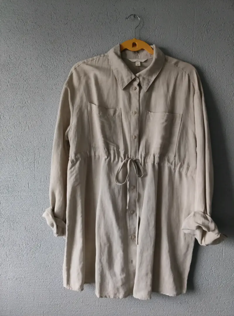 Camisa maternal beige - 1