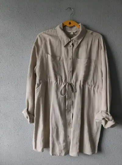 Camisa maternal beige - miniatura 1
