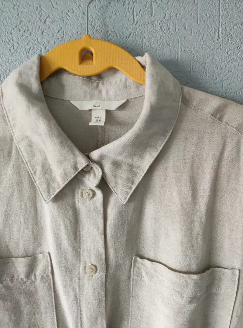Camisa maternal beige - 2