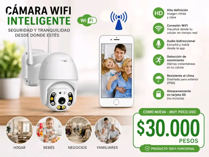 Cámara WiFi Inteligente HD