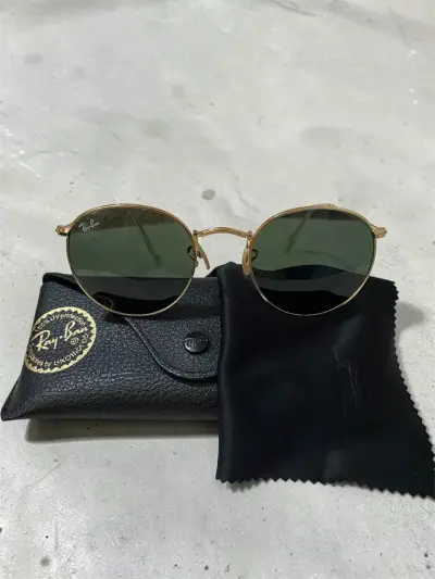 Lentes De Sol Ray Ban RB3447 Round Metal Dorado - miniatura 1