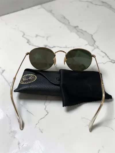 Lentes De Sol Ray Ban RB3447 Round Metal Dorado - miniatura 2