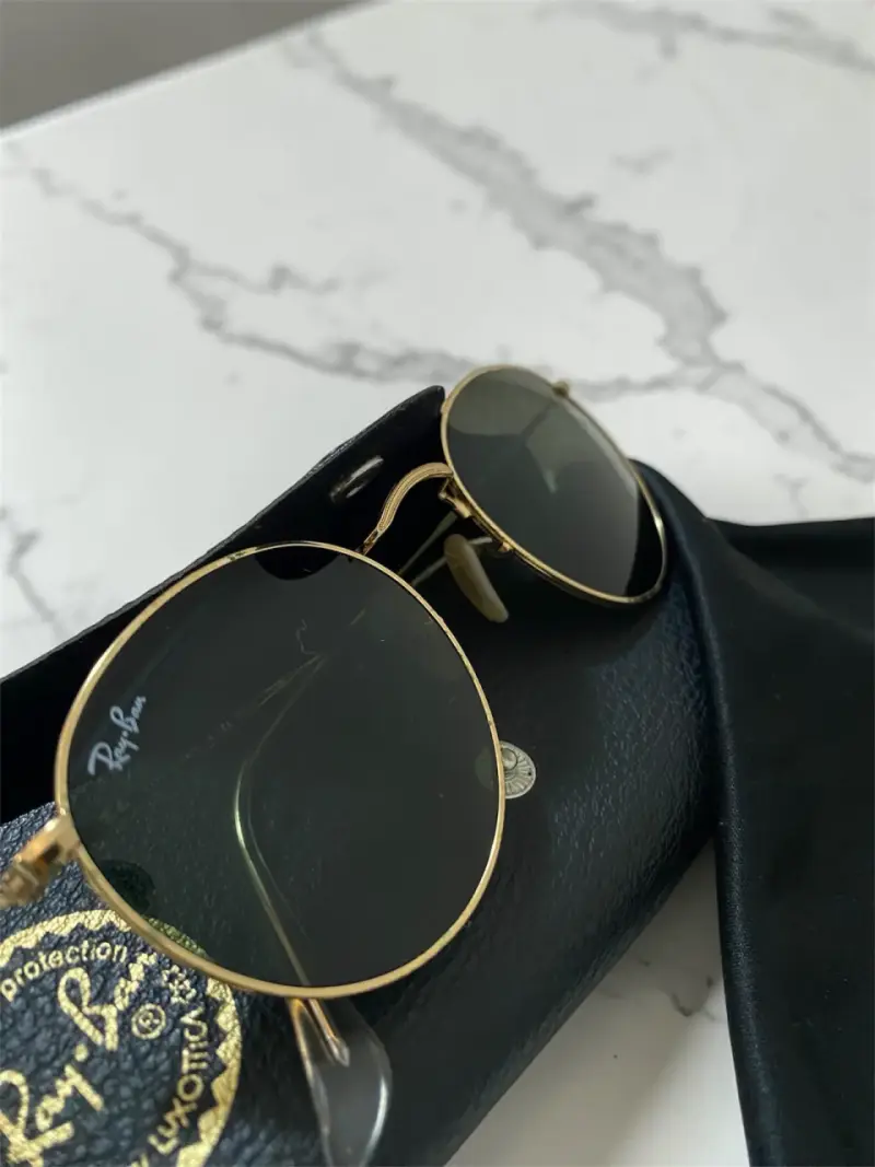 Lentes De Sol Ray Ban RB3447 Round Metal Dorado - 3