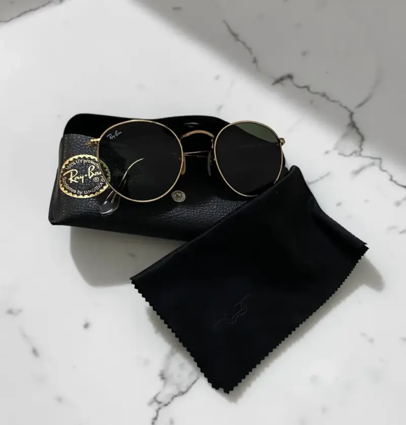 Lentes De Sol Ray Ban RB3447 Round Metal Dorado - 4