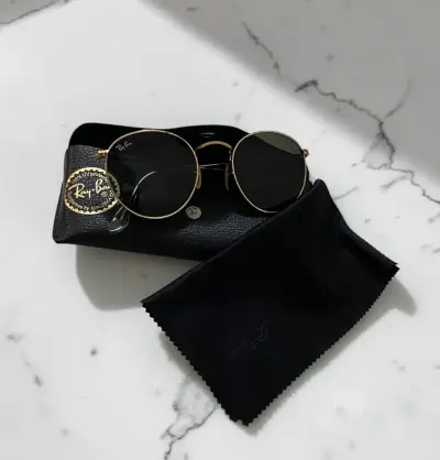 Lentes De Sol Ray Ban RB3447 Round Metal Dorado - miniatura 4