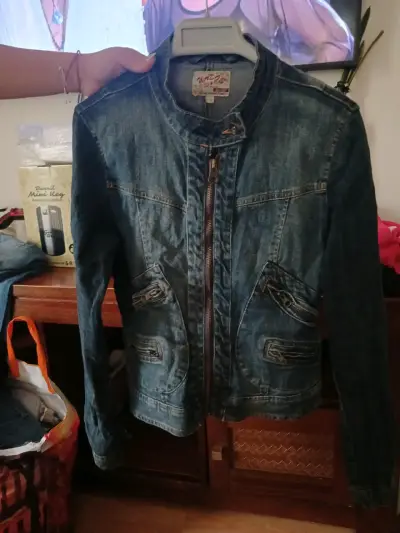 Chaqueta de mezclilla azul - miniatura 1