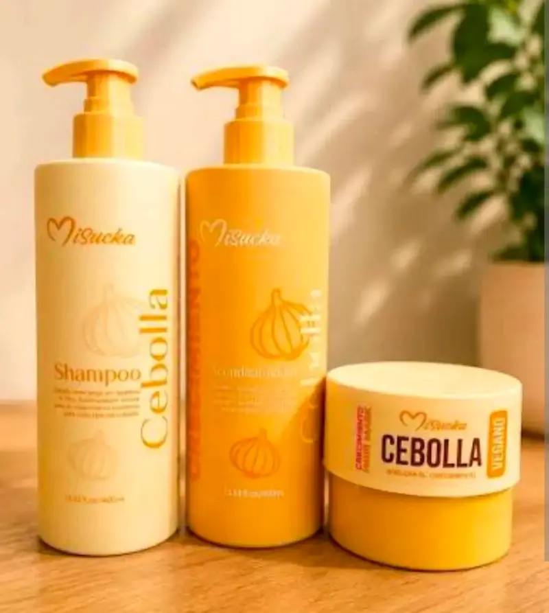Set shampoo y acondicionador cebolla
