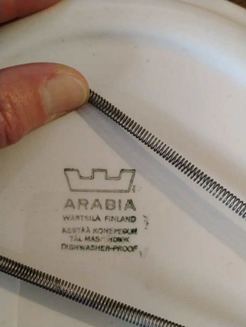 Plato decorativo azul floral Arabia Finland - 2