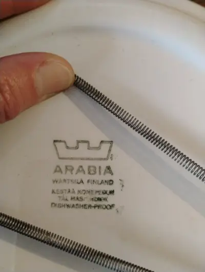 Plato decorativo azul floral Arabia Finland - miniatura 2