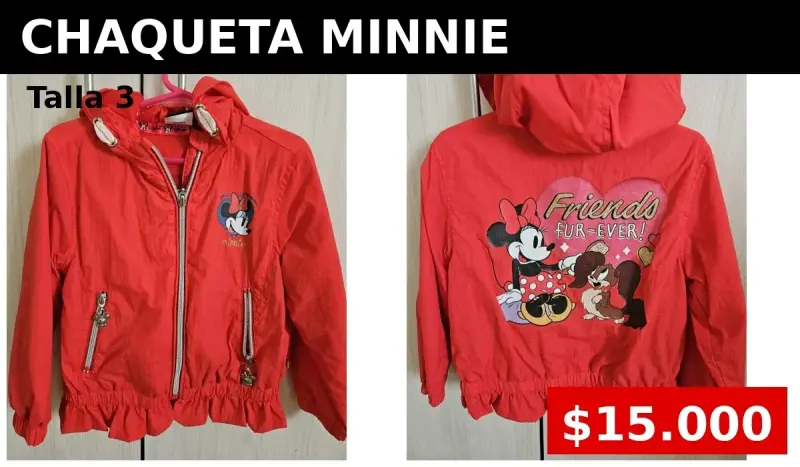 Chaqueta roja Minnie niña