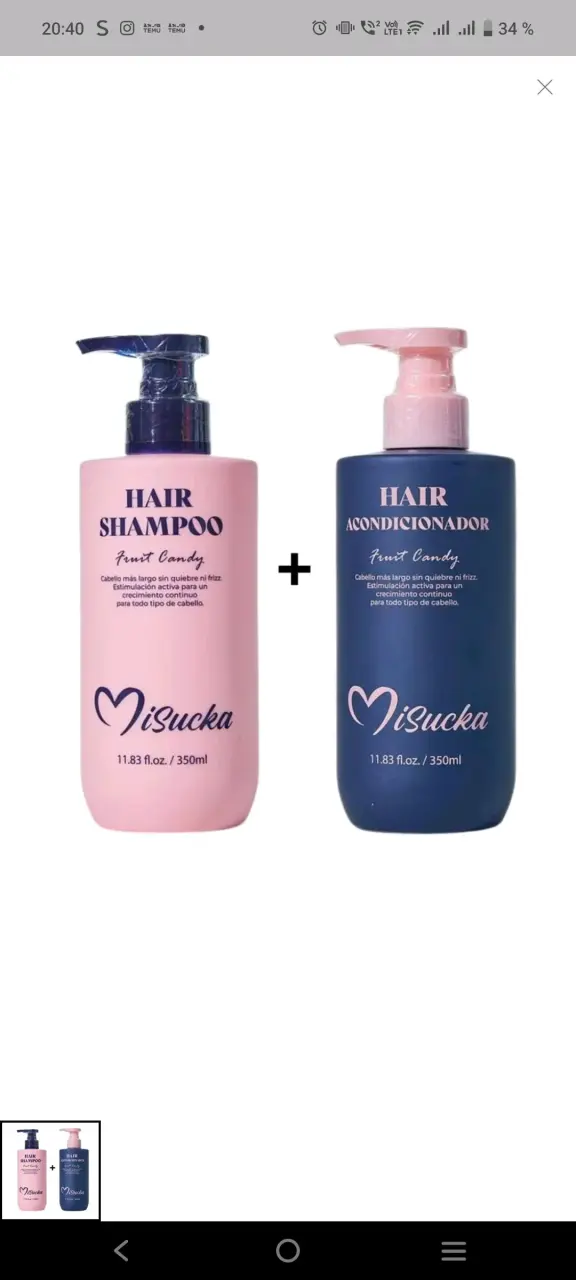 Set shampoo y acondicionador Misucka