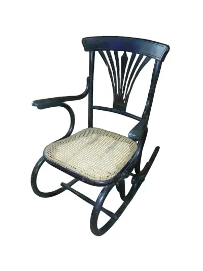 Silla mecedora de madera - miniatura 2