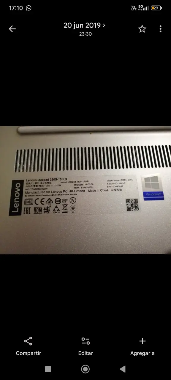 Laptop Lenovo Ideapad 330S-15IKB - 3