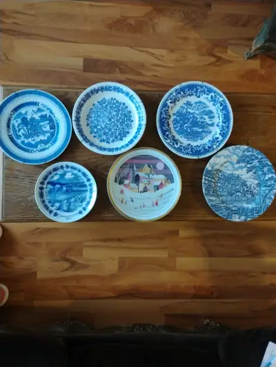 Juego de 6  platos decorativos de colección - miniatura 2