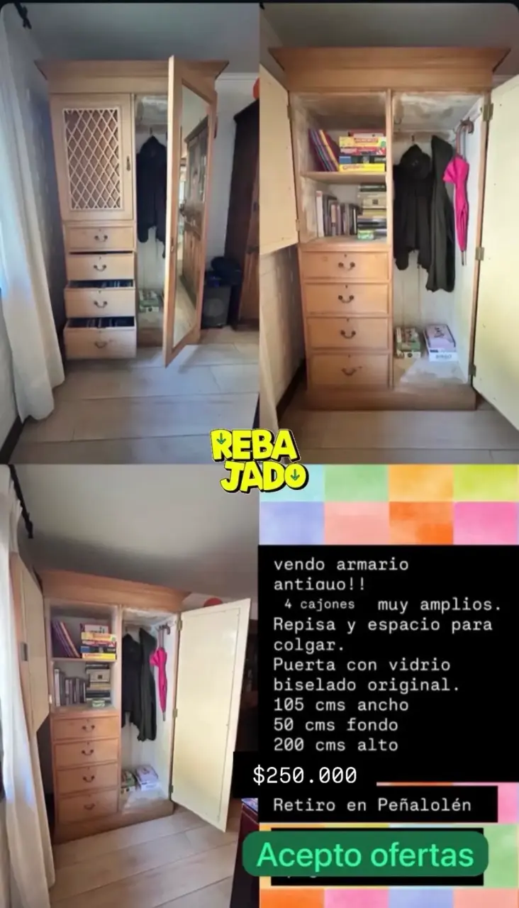 Armario antiguo con espejo