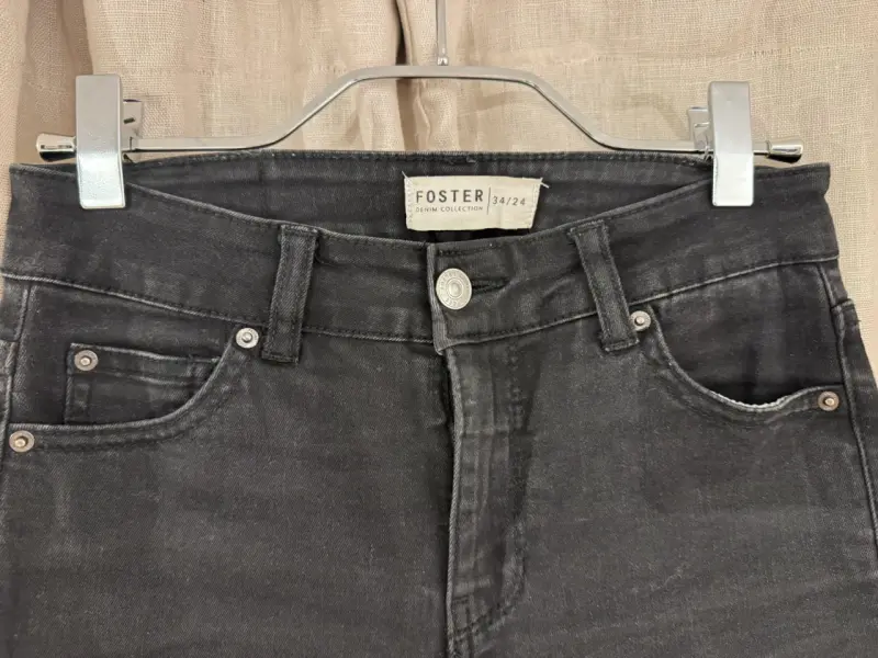 Jeans negros skinny Foster para mujer - 2