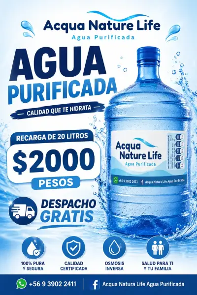 Agua purificada 20 litros - miniatura 1