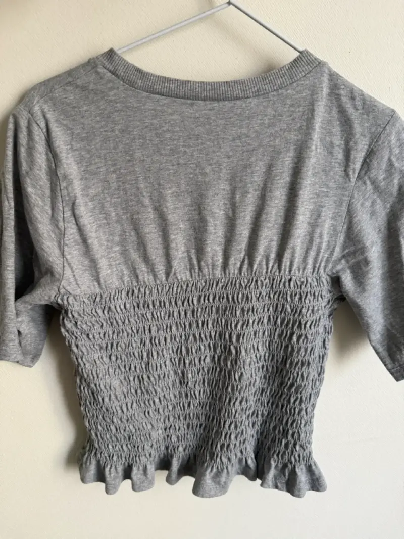 Polera gris texturizada mujer - 3