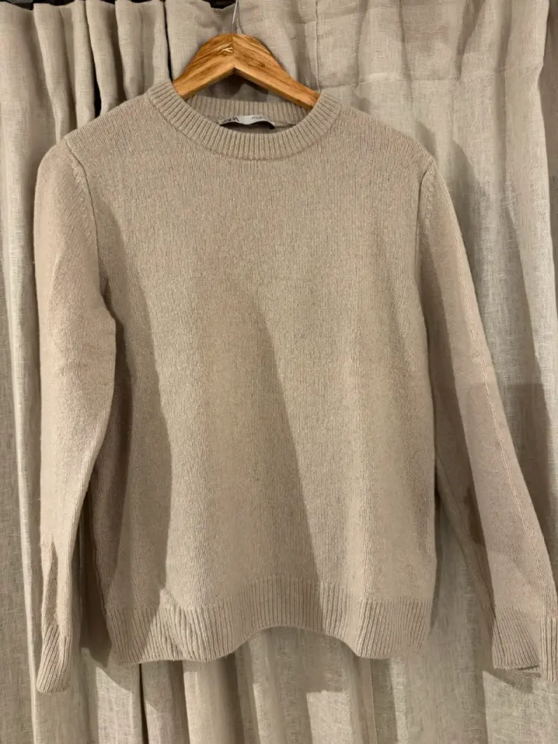 Sweater beige lana con cashmere Zara - 1