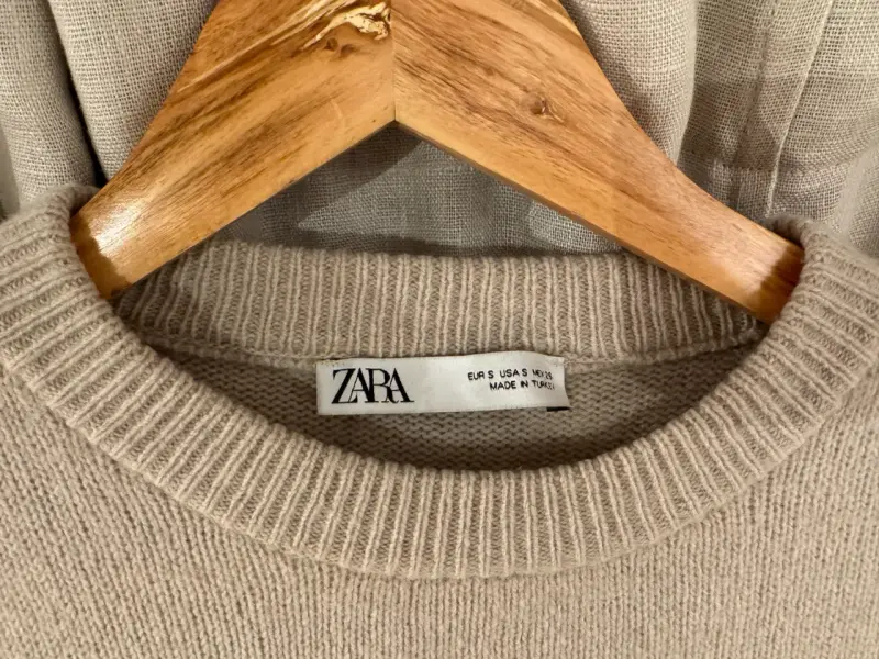 Sweater beige lana con cashmere Zara - 2