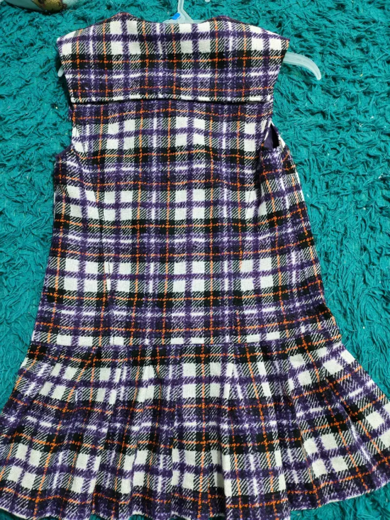 Vestido tipo Abrigo only sin mangas a cuadros - 2