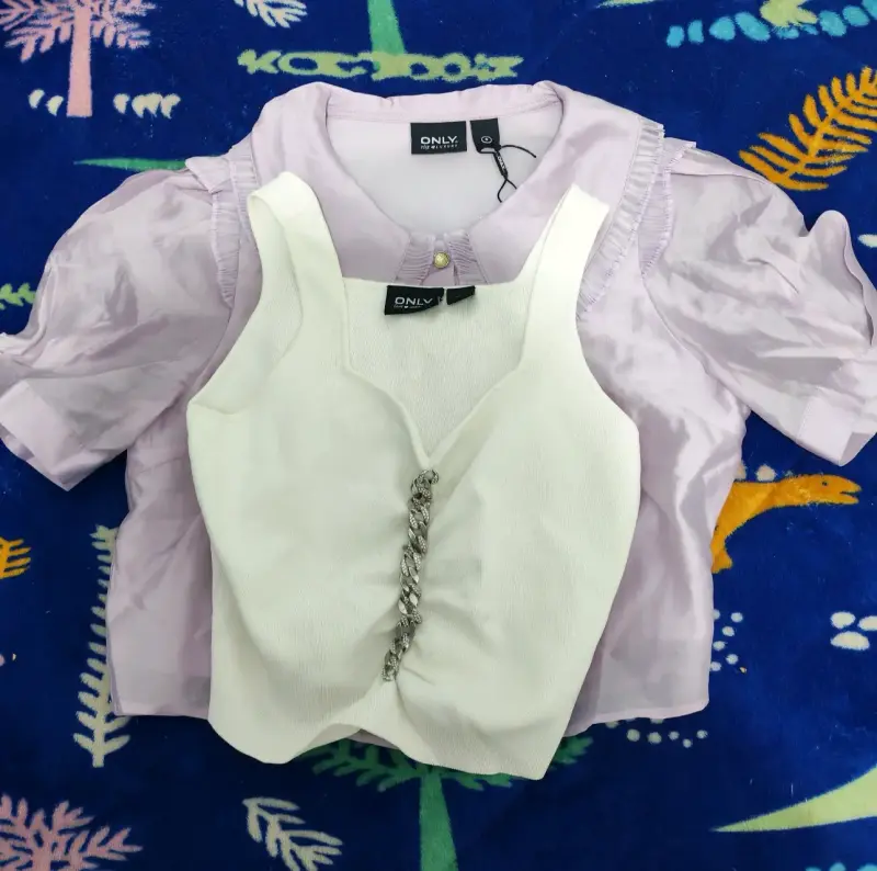 Blusa lila de manga corta only - 2