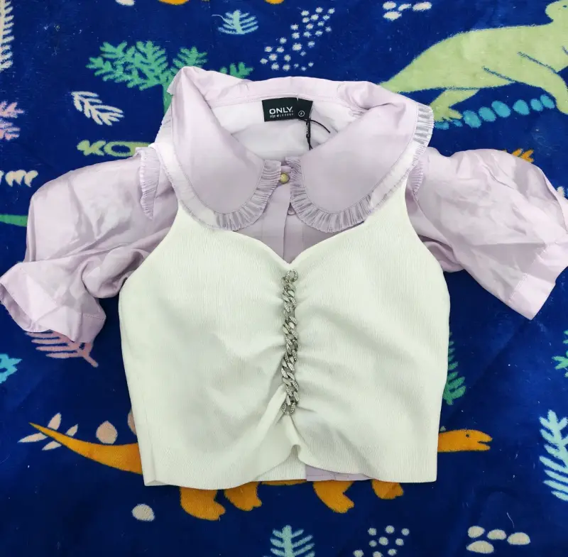 Blusa lila de manga corta only - 3