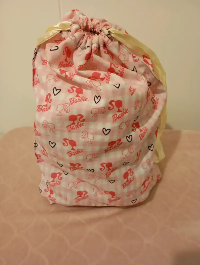 Bolsa de tela Barbie rosa - 1