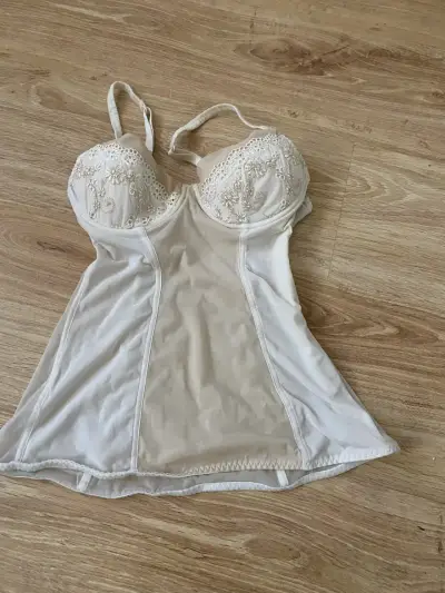 Corset blanco encaje - miniatura 1