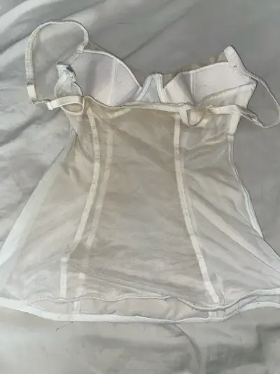 Corset blanco encaje - miniatura 3