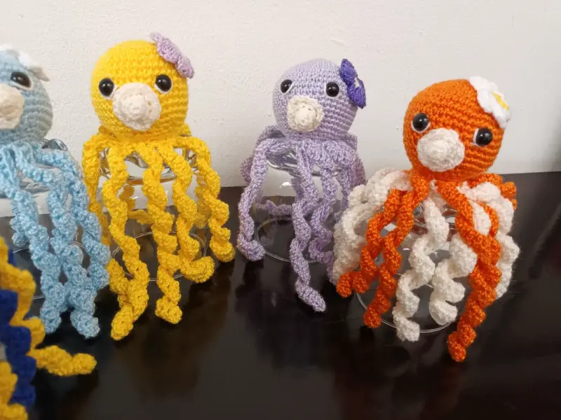 Pulpos de crochet decorativos - 1