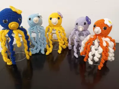 Pulpos de crochet decorativos - miniatura 2