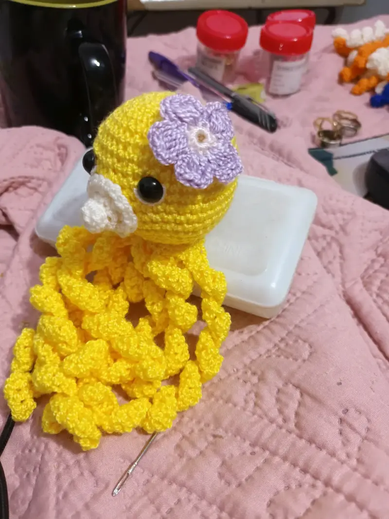 Pulpos de crochet decorativos - 4