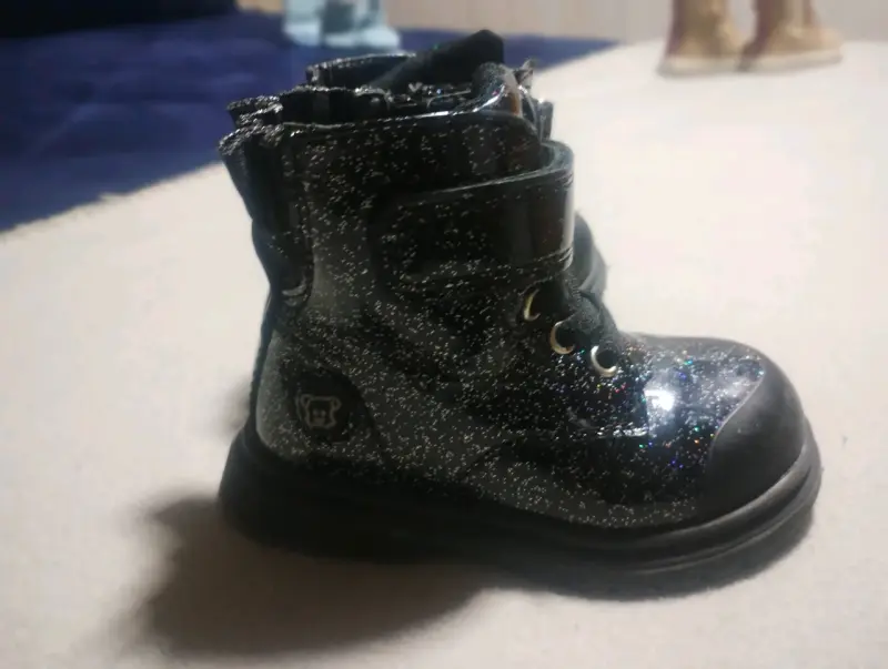 Botas infantiles glitter negras - 2