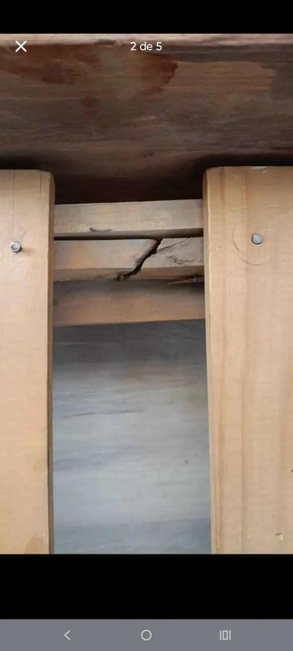 Cama individual de madera 1.5 plazas. - 2
