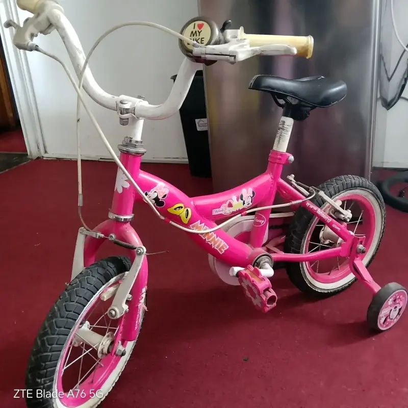 Bicicleta infantil Minnie rosa - 1